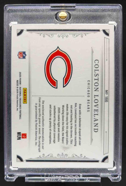 2025 Panini National Treasures Colston Loveland #166 Rookie Patch Auto /84 RC
