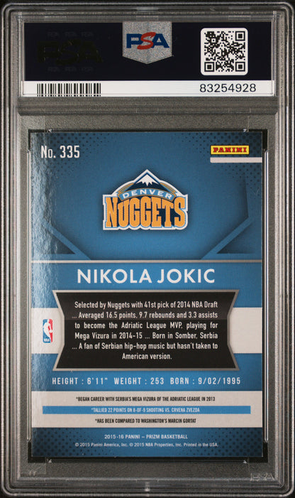 2015-16 Prizm Nikola Jokic Rookie Auto PSA Auto 10