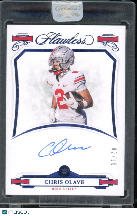 2022 Flawless Chris Olave Rookie Auto Collegaite /15