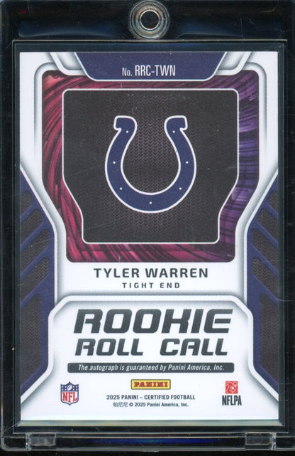 2025 Certified Tyler Warren Rookie Auto /30