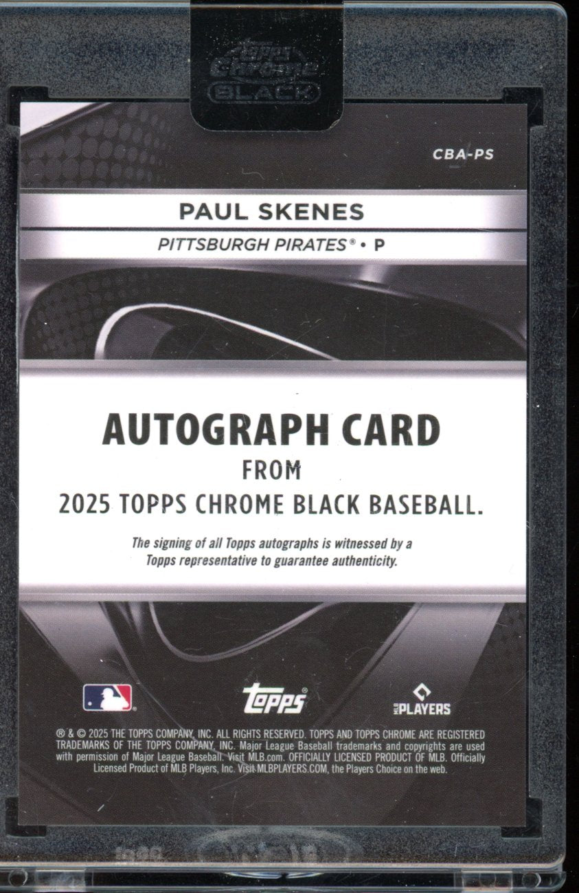 2025 Topps Chrome Black Paul Skenes Auto Green /99