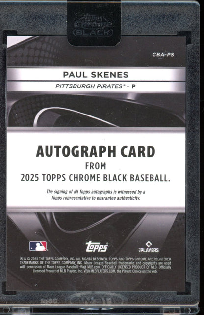 2025 Topps Chrome Black Paul Skenes Auto Green /99