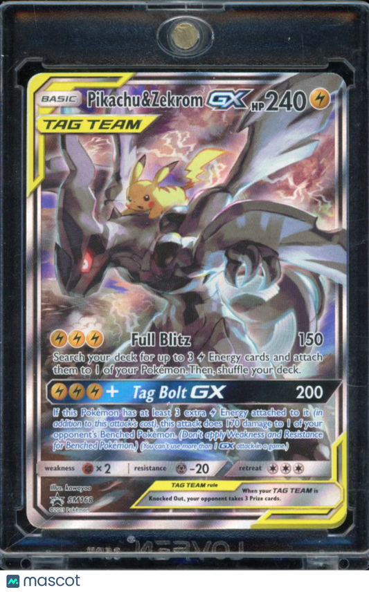 2019 Pokemon Black Star Promo Pikachu Zekrom SM168