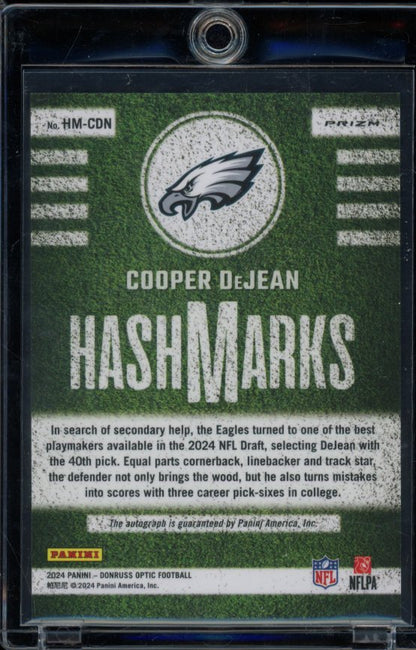 2024 Optic Cooper Dejean Hash Marks Rookie Auto
