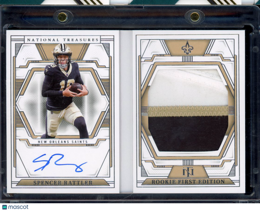 2024 National Treasures Spencer Rattler Booklet Rookie Patch Auto /99