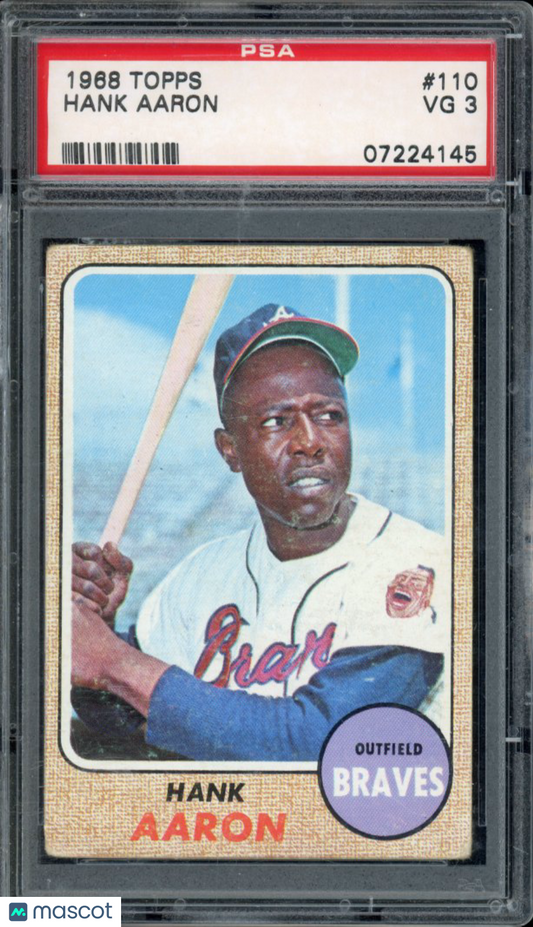 1968 Topps Hank Aaron #110 PSA 3