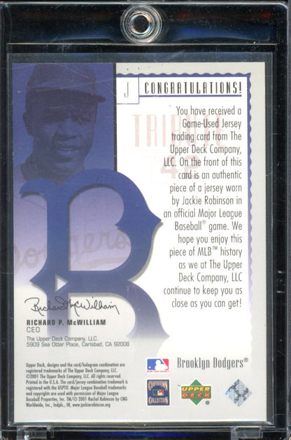 2001 Upper Deck Jackie Robinson Game Used Jersey