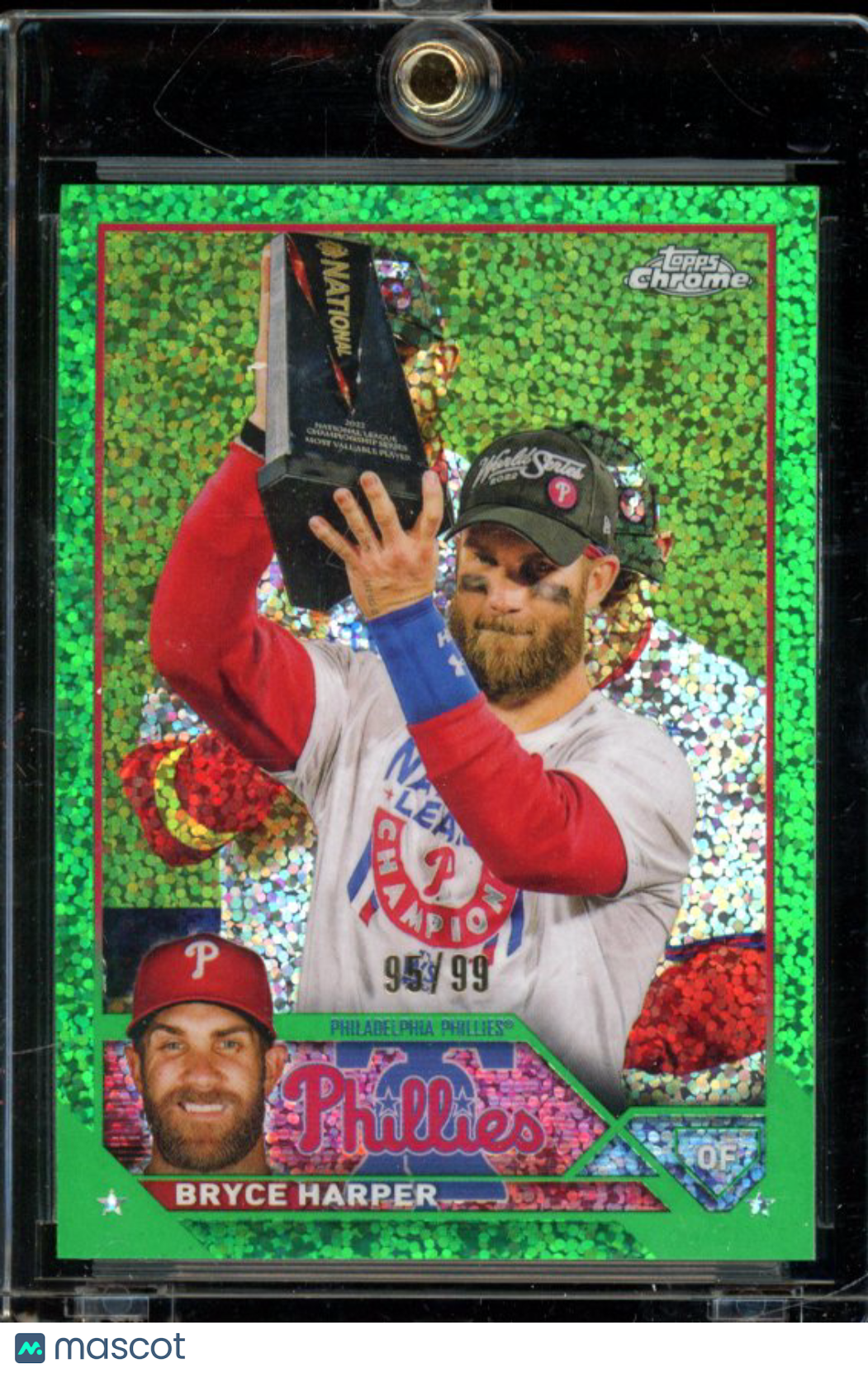 2023 Topps Chrome Bryce Harper Image Variation /99 Green Sp