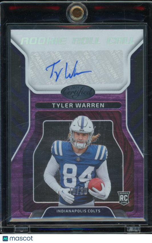2025 Certified Tyler Warren Rookie Auto /30