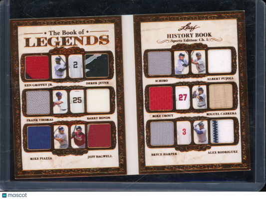 2023 Leaf Book Of Legends Griffey Jeter Bonds Patches 25/25