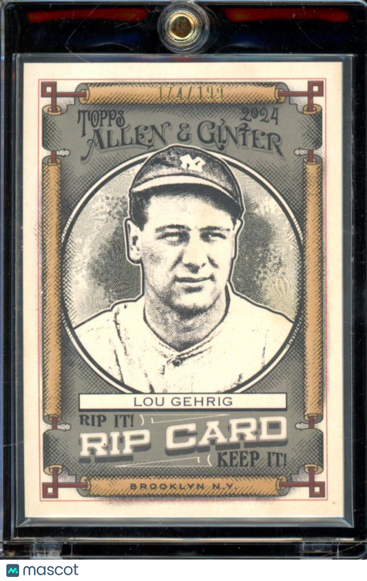 2024 Allen & Ginter Lou Gehrig Rip Card /199