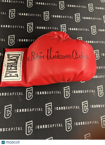 Dr. Rubin Hurricane Carter Signed Boxing Glove JSA
