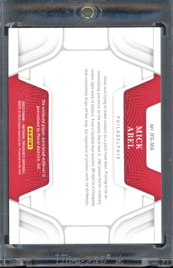 2023 National Treasures Mick Abel Glove Patch 5/5