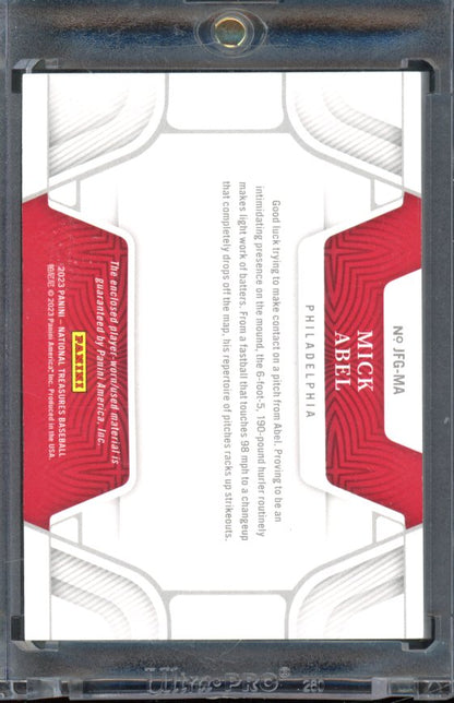 2023 National Treasures Mick Abel Glove Patch 5/5