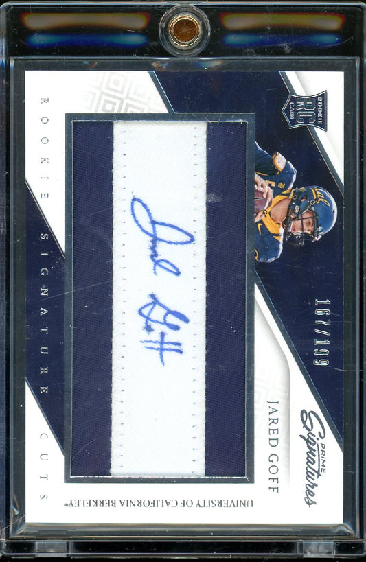 2016 Prime Signatures Jared Goff Rookie Patch Auto /199