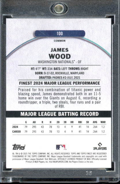 2025 Topps Finest James Wood Gold Rookie /50