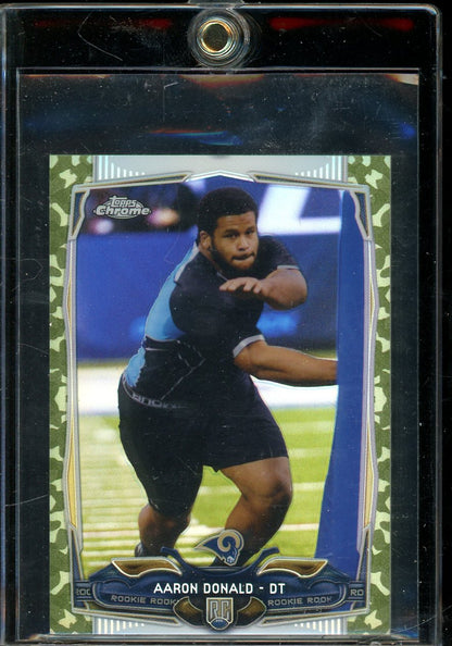 2014 Topps Chrome Mini Aaron Donald Camo Rookie /99 RC