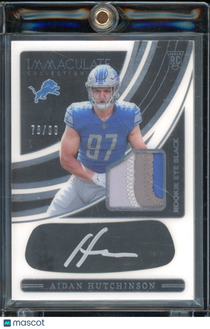2022 Immaculate Aidan Hutchinson Eye Black Patch Auto /99