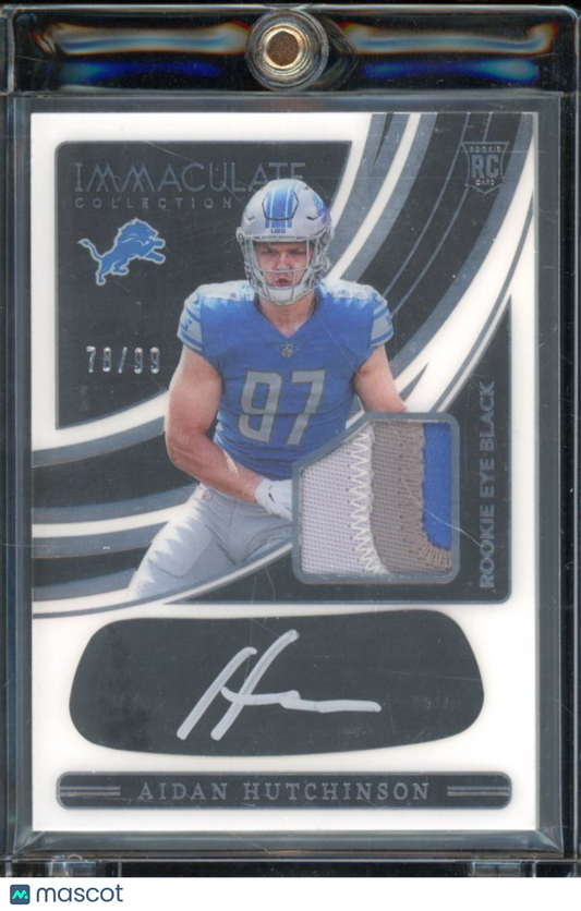 2022 Immaculate Aidan Hutchinson Eye Black Patch Auto /99