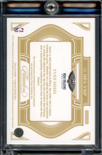 2024-25 Flawless Yves Missi Rookie Patch Auto /25