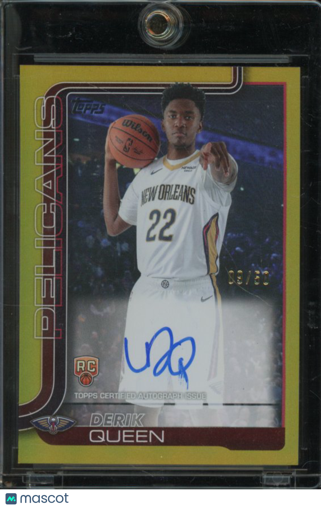 2025-26 Topps Series One Derik Queen Gold Auto /50