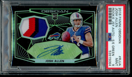 2018 Obsidian Josh Allen Rookie Patch Auto /25 PSA 9