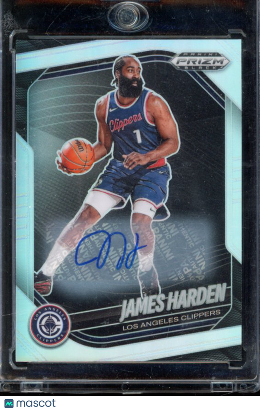 2024-25 Prizm Black James Harden Silver Auto