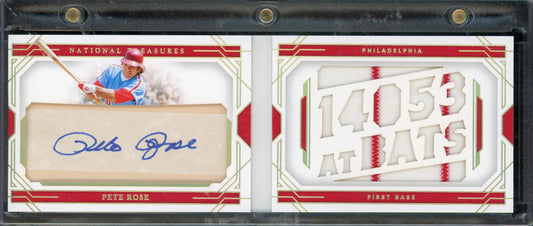 2020 National Treasures Pete Rose Booklet Auto Jersey 06/10