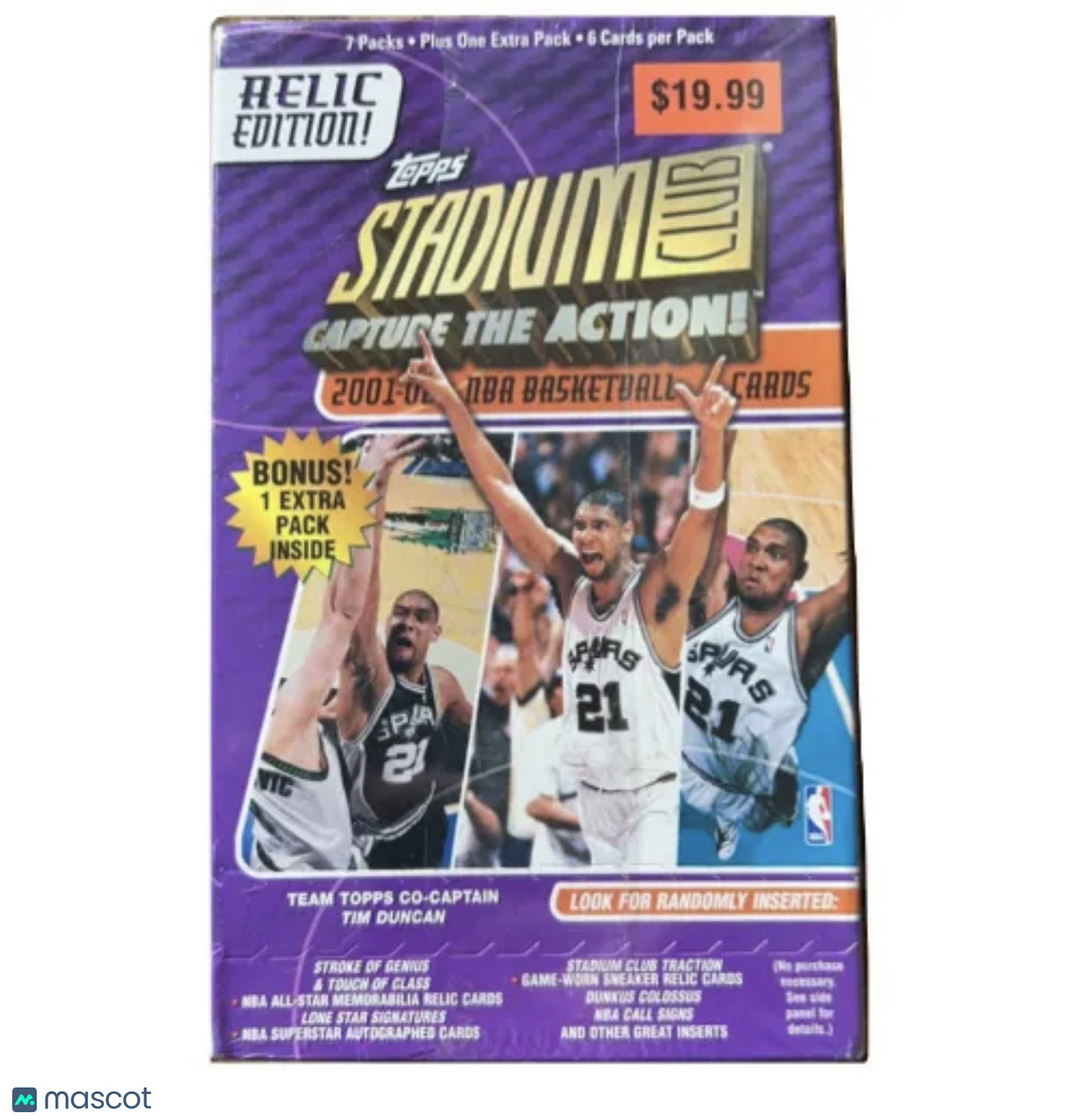 2001-02 Topps Stadium Club Relic Edition Basketball Box