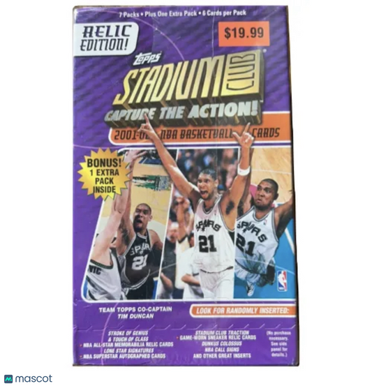 2001-02 Topps Stadium Club Relic Edition Basketball Box