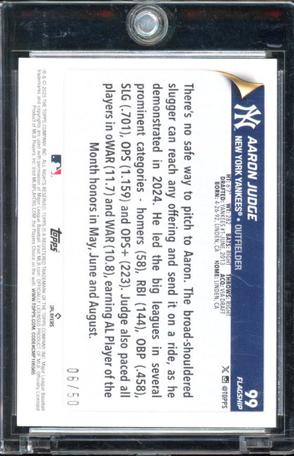2025 Topps Aaron Judge Flagship Gold /50