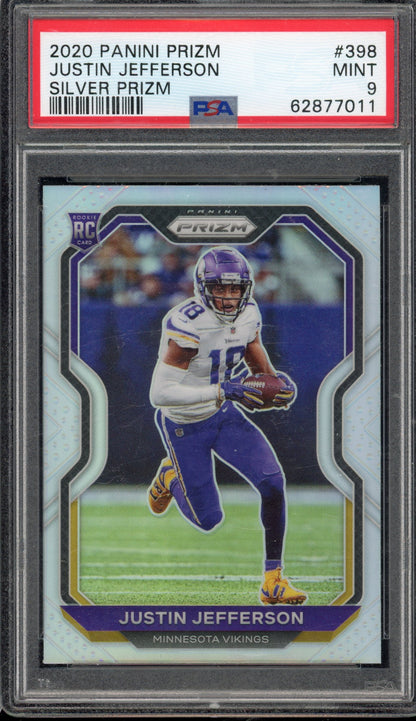 2020 Prizm Justin Jefferson Silver PSA 9 RC