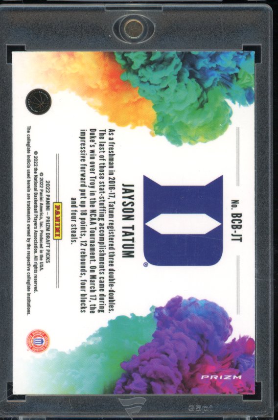 2022-23 Prizm Jayson Tatum Black Color Blast Duke