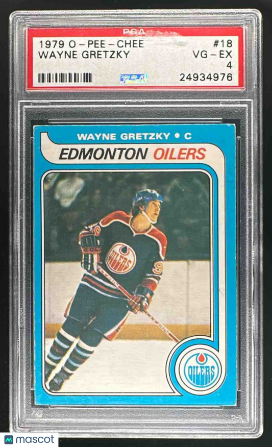 1979-80 O-Pee-Chee Wayne Gretzky #18 RC Oilers PSA 4