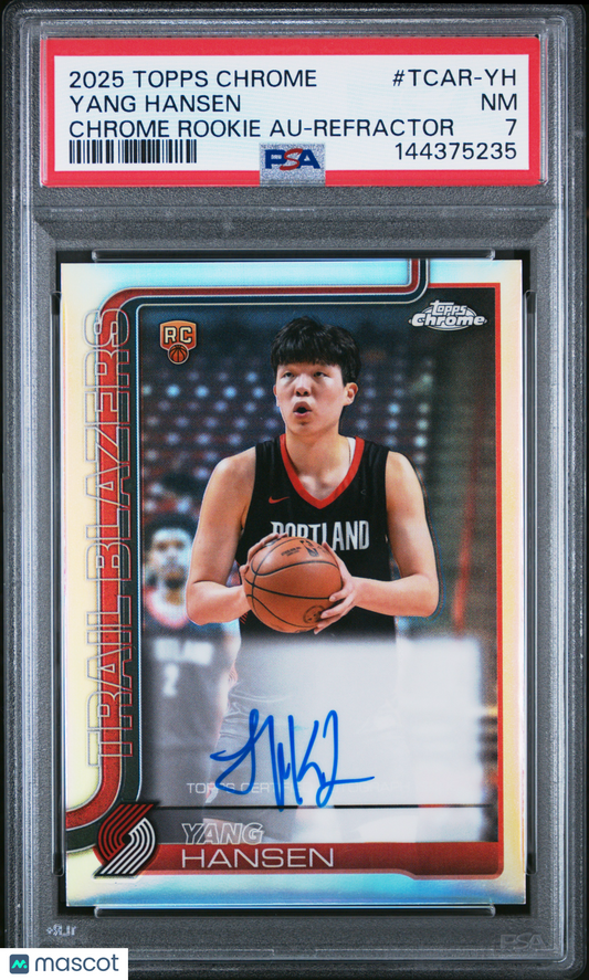 2025-26 Topps Chrome Yang Hansen Rookie Refractor Auto PSA 9