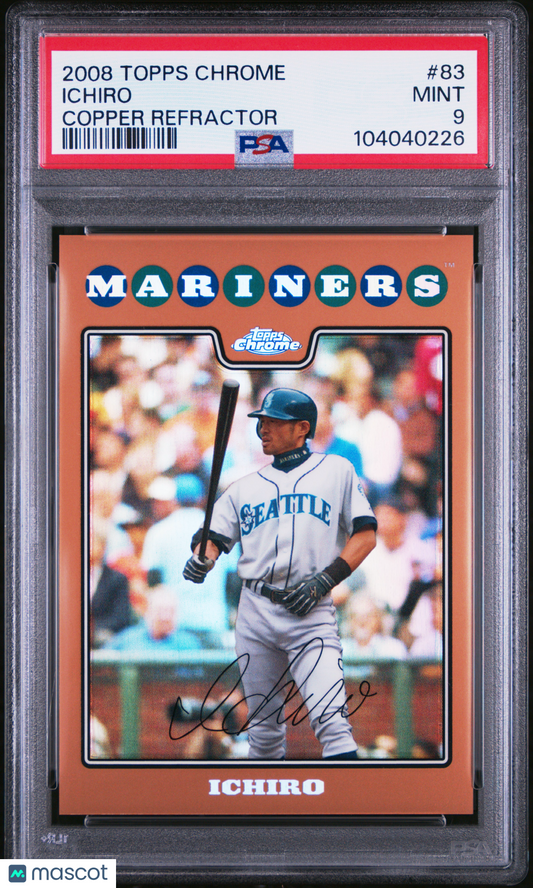 2008 Topps Chrome Ichiro Copper Refractor /599 #83 PSA 9