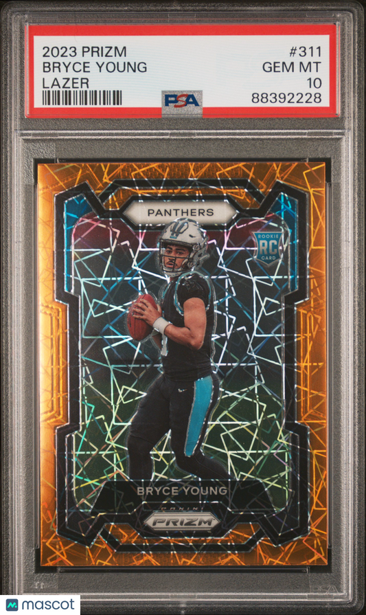 2023 Prizm Bryce Young Orange Lazer Rookie PSA 10