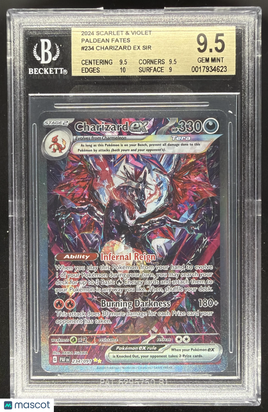 2024 Pokemon Paldean Fates Charizard ex #234/091 BGS 9.5