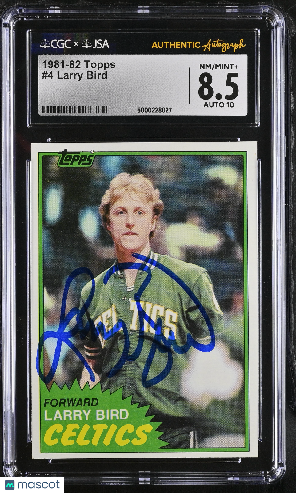 1981-92 Topps Larry Bird #4 Auto CGC 8.5 10 Auto