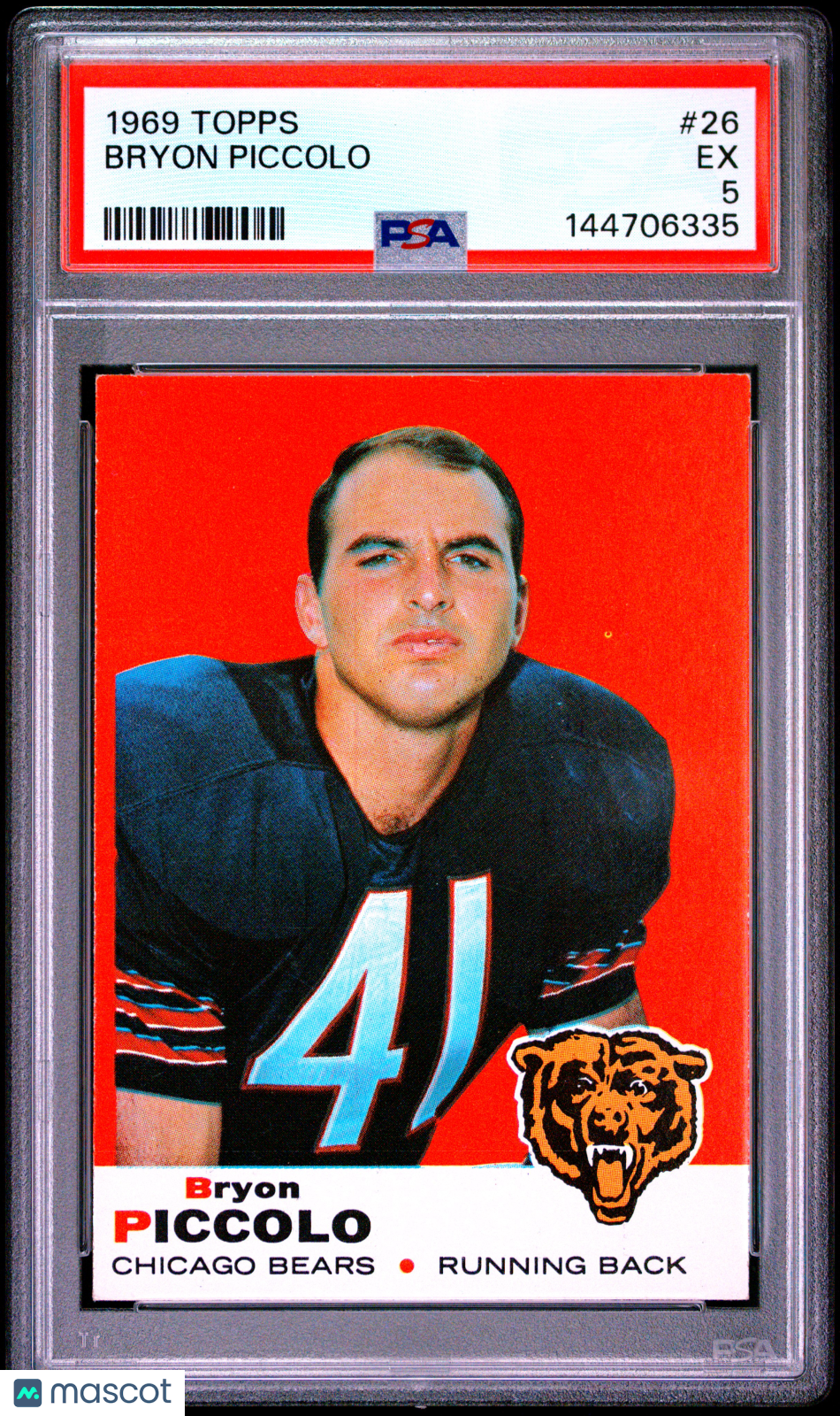 1969 Topps Brian Piccolo #26 RC PSA 5