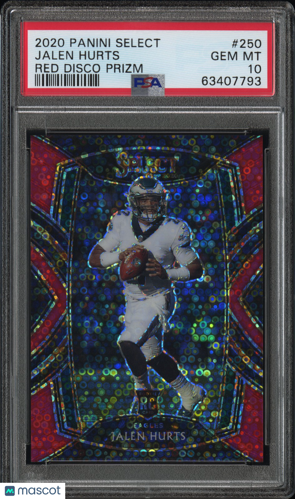 2020 Select Jalen Hurts Red Disco Rookie /49 PSA 10