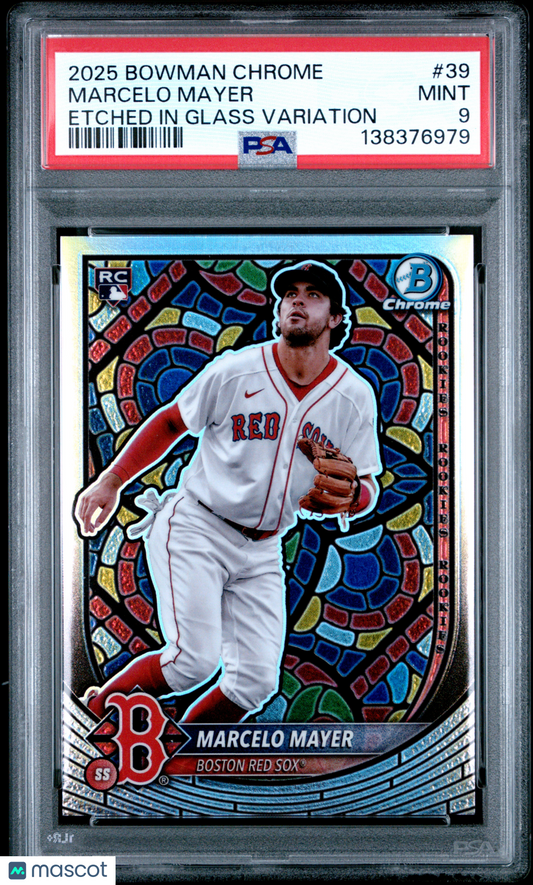 2025 Bowman Chrome Marcelo Mayer Etched In Glass Rookie PSA 9