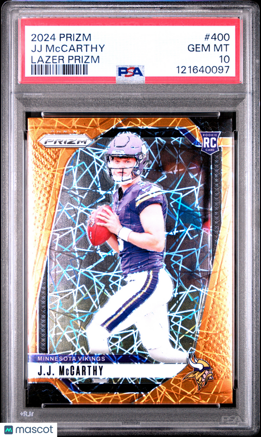 2024 Prizm JJ Mccarthy Lazer Rookie PSA 10