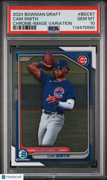 2024 Bowman Chrome Cam Smith Image Variation Rookie PSA 10