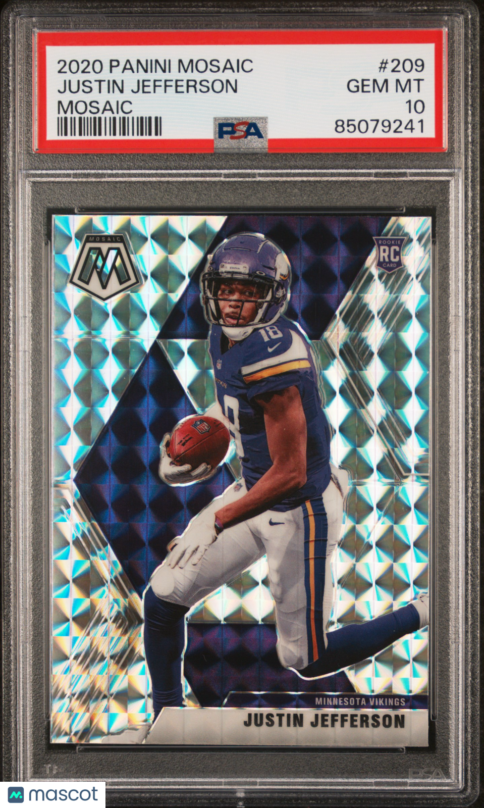 2020 Mosaic Justin Jefferson Mosaic Rookie PSA 10