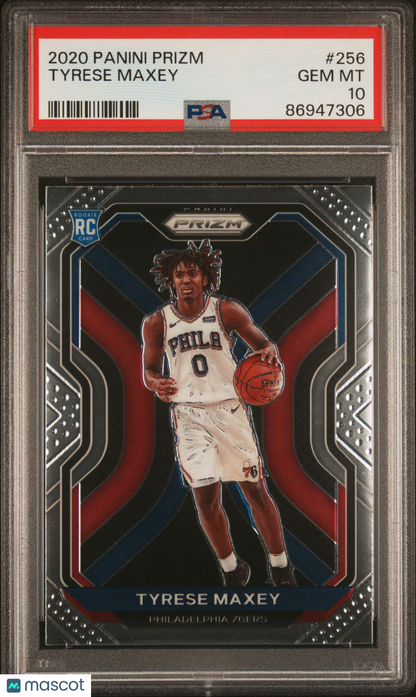 2020-21 Panini Prizm Tyrese Maxey #256 RC PSA 10