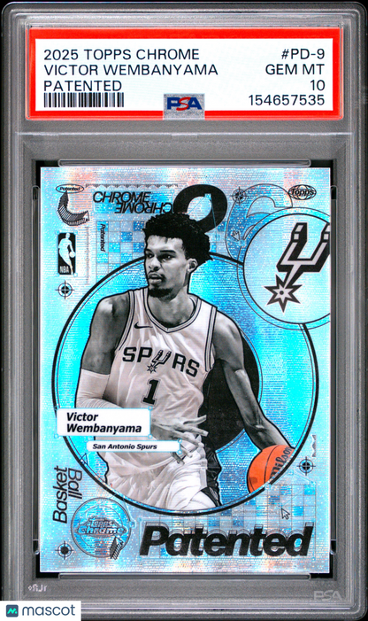 2025-26 Topps Chrome Victor Wembanyama #PD-9 Patented SSP PSA 10