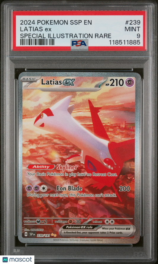 2024 Pokemon Latias EX Surging Sparks PSA 9