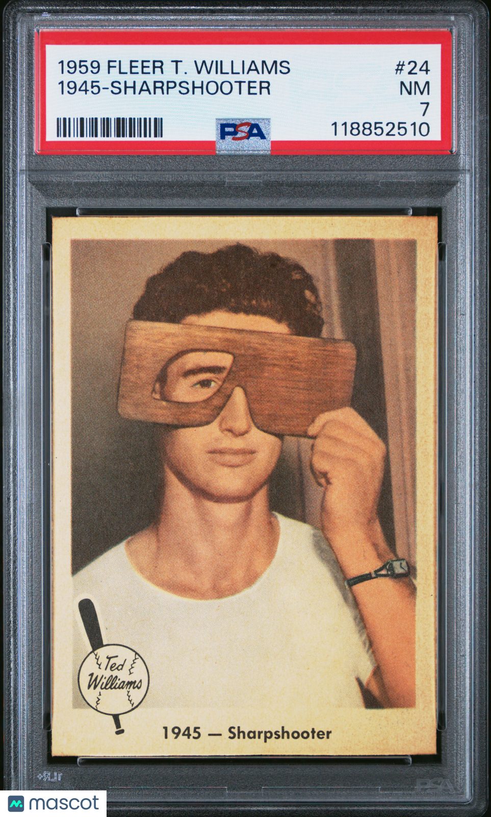 1959 Fleer Ted Williams Sharpshooter PSA 7