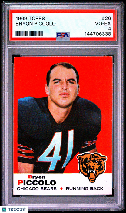 1969 Topps Brian Piccolo #26 RC PSA 4